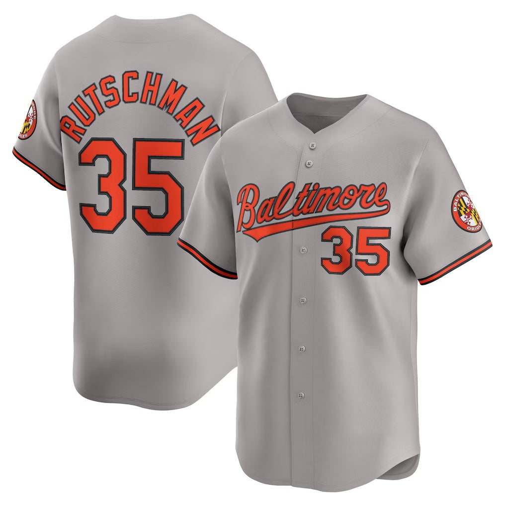 Baltimore Orioles #35 Adley Rutschman Gray MASONITE Road Limited Player Jersey