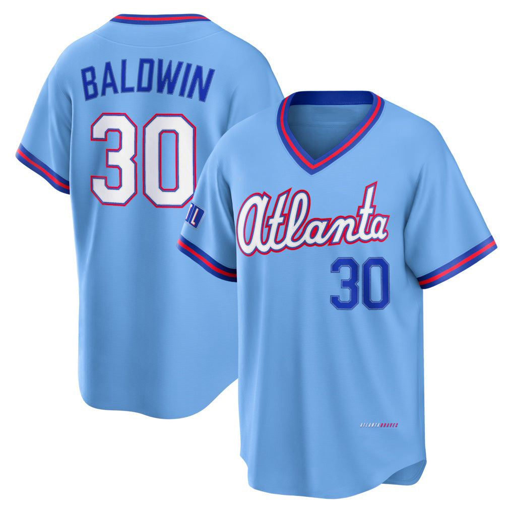 Atlanta Braves #30 Drake Baldwin Powder Blue MASONITE 2026 City Connect Stadium Jersey