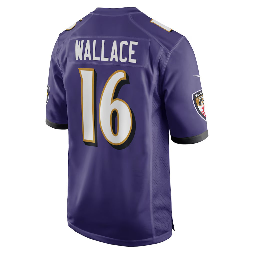B.Ravens #16 Tylan Wallace Purple MASONITE Game Jersey