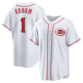 Cincinnati Reds #1 Groom White MASONITE Home Replica Jersey