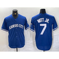 Kansas City Royals #7 Bobby Witt Jr Blue MASONITE Cool Base Stitched Jersey