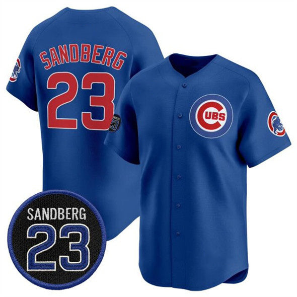 Chicago Cubs #23 Ryne Sandberg Royal MASONITE 'Ryne Sandberg Tribute' Vapor Limited V2 Stitched Jersey