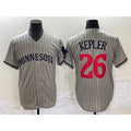 Minnesota Twins #26 Max Kepler Gray MASONITE Cool Base Stitched Jersey