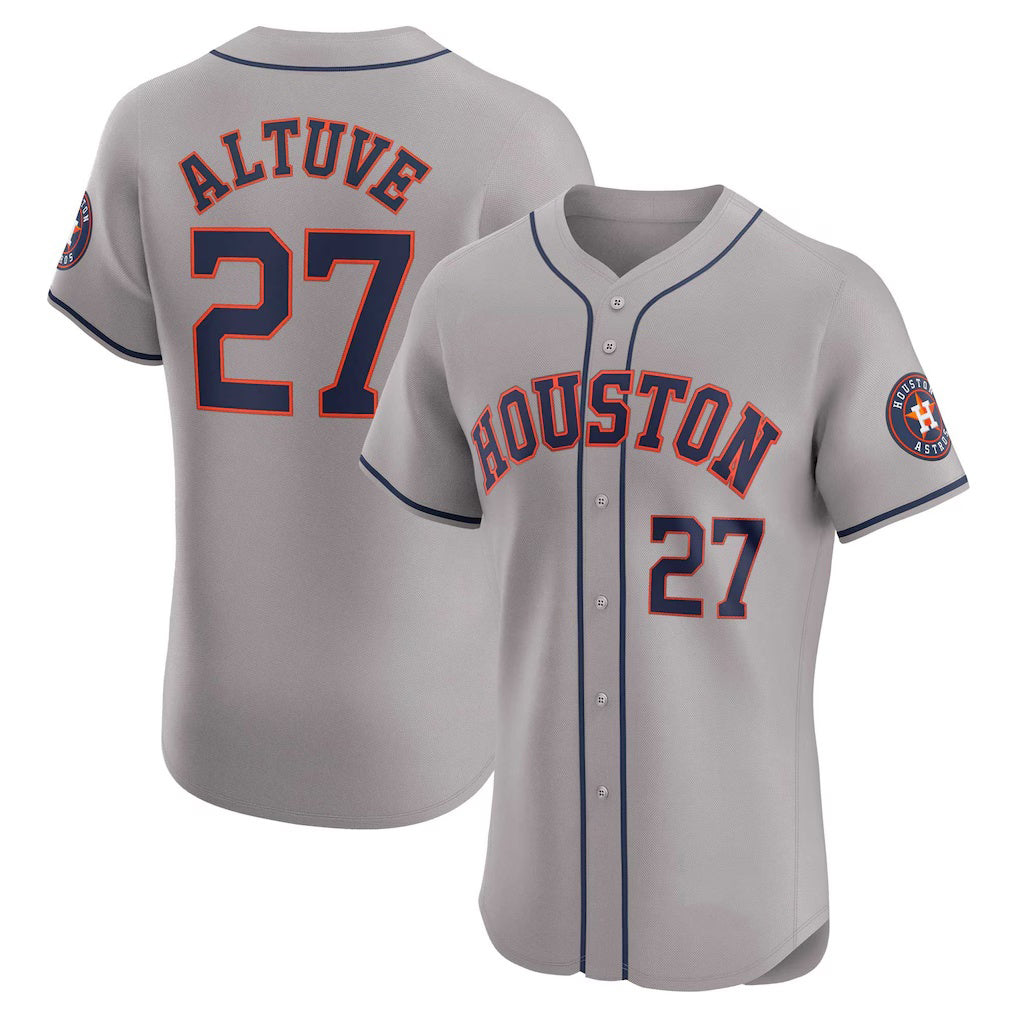 Houston Astros #27 Jose Altuve Gray MASONITE Road Elite Player Jersey