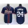 Detroit Tigers #24 Miguel Cabrera Navy MASONITE Cool Base Stitched Jersey