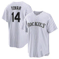Colorado Rockies #14 Ezequiel Tovar White MASONITE Home Replica Jersey