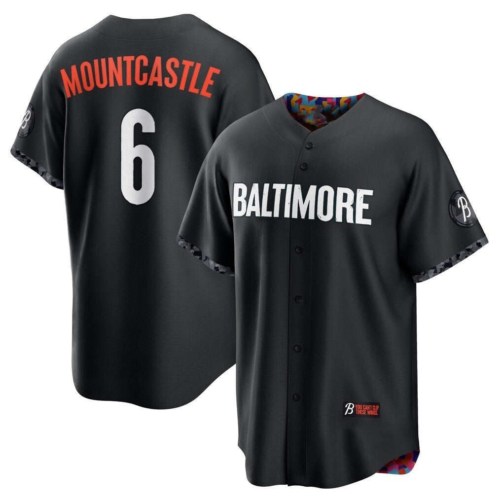 Baltimore Orioles #6 Ryan Mountcastle Black MASONITE City Connect Replica Player Jersey