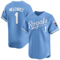 Kansas City Royals #1 MJ Melendez Light Blue MASONITE Alternate Limited Stitched Jersey
