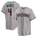 Arizona Diamondbacks #4 Ketel Marte Gray MASONITE Road Replica Jersey