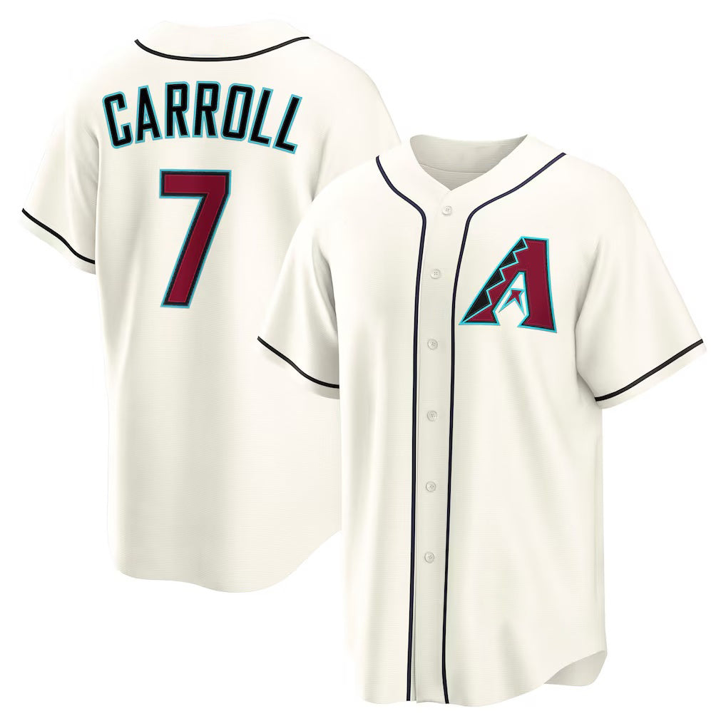 Arizona Diamondbacks #7 Corbin Carroll Cream MASONITE Home Replica Jersey