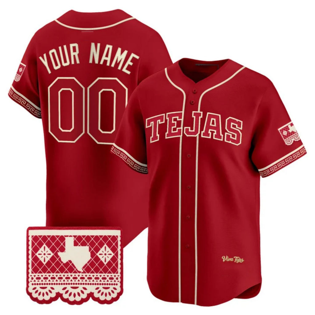 Custom Texas Rangers 2026 City Connect Stadium Red MASONITE Stitched Jersey