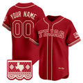 Custom Texas Rangers 2026 City Connect Stadium Red MASONITE Stitched Jersey