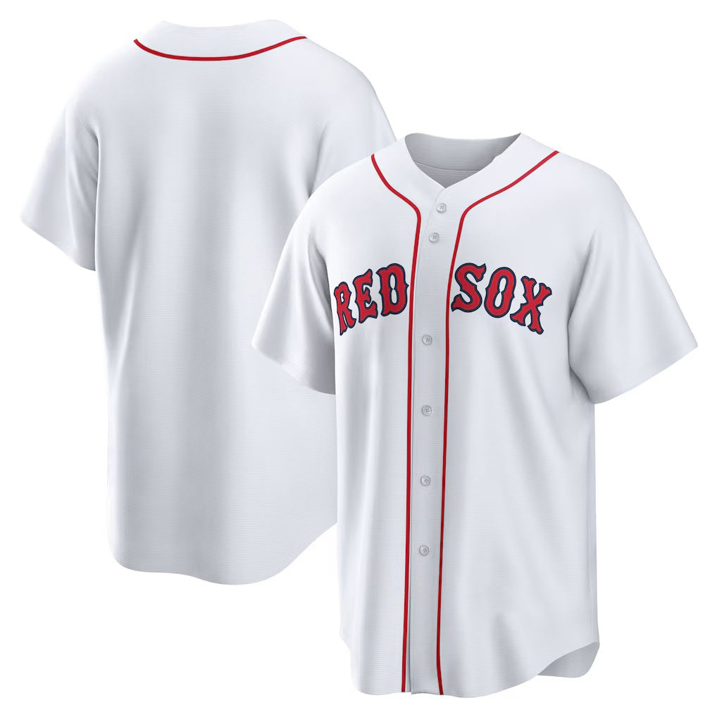 Boston Red Sox White MASONITE Home Blank Replica Jersey