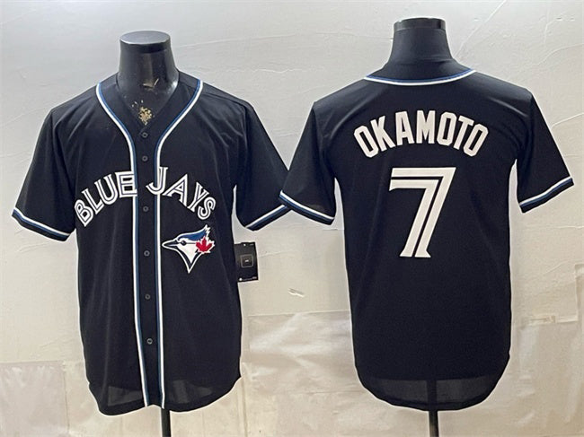 Toronto Blue Jays #7 Kazuma Okamoto 2026 Fashion Replica Black MASONITE Out Stitched Jersey
