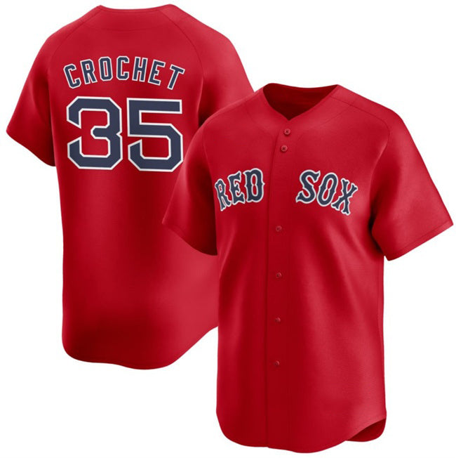 Boston Red Sox #35 Garrett Crochet Red MASONITE 2024 Alternate Limited Stitched Jersey