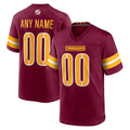 Custom W.Commanders Burgundy MASONITE Game Player Jersey