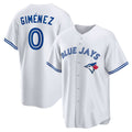 Toronto Blue Jays #0 Andres Gimenez White MASONITE Home Replica Jersey