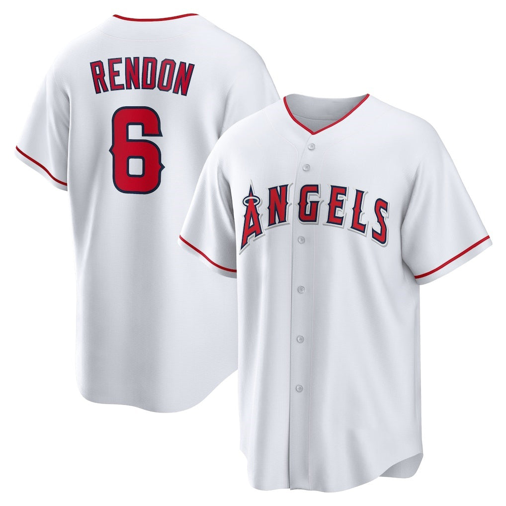 Los Angeles Angels #6 Anthony Rendon White MASONITE Home Replica Player Name Jersey