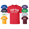 Custom Men's Sports Team T-Shirt with Your Custom Text T-shirts Short Sleeved Top