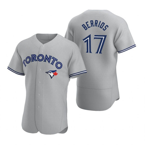 Toronto Blue Jays #17 Jose Berrios Gray MASONITE Road Flex Base Player Jersey