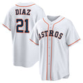 Houston Astros #21 Yainer Diaz White MASONITE Home Replica Jersey