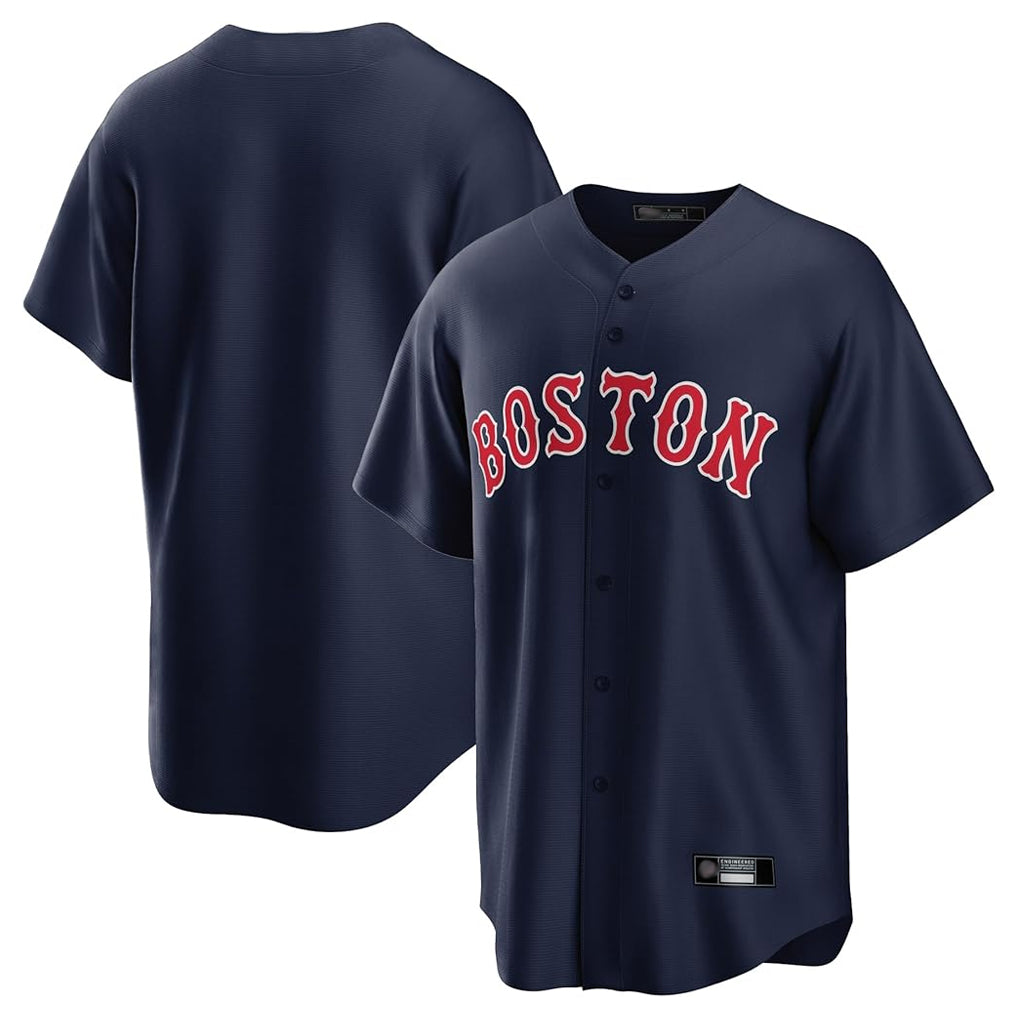 Boston Red Sox Blank Player Navy MASONITE Home Game Stitched Jerseys
