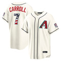 Arizona Diamondbacks #7 Corbin Carroll Player Cream MASONITE USA 250 Fourth of July Home Game Stitched Jerseys