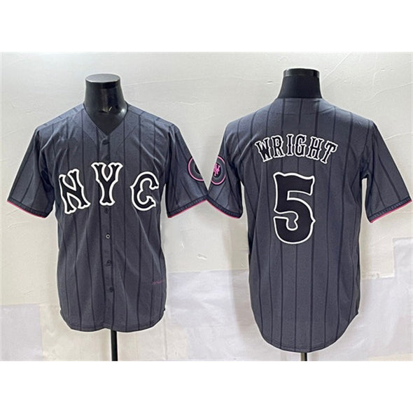 New York Mets #5 David Wright Navy MASONITE City Connect Stitched Jersey