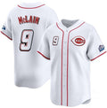 Cincinnati Reds #9 Matt McLain White MASONITE 2025 Speedway Classic Home Limited Stitched Jersey