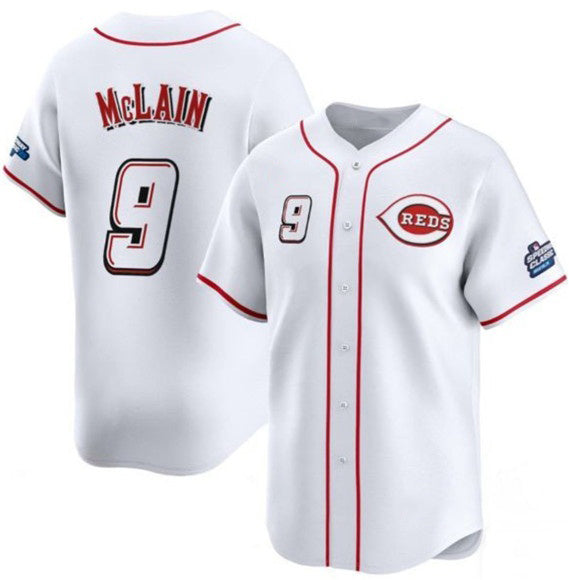 Cincinnati Reds #9 Matt McLain White MASONITE 2025 Speedway Classic Home Limited Stitched Jersey