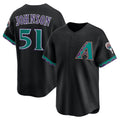 Arizona Diamondbacks #51 Randy Johnson Black MASONITE Throwback Cooperstown Collection Limited Jersey