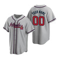 Custom Atlanta Braves Gray MASONITE 2020 Stitched Cool Base Road Jersey