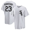 Chicago White Sox #23 Andrew Benintendi White-Black MASONITE Home Official Player Jersey