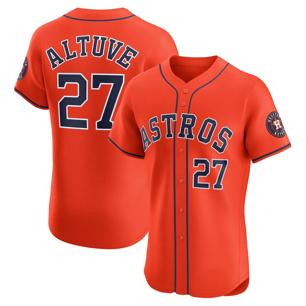 Houston Astros #27 Jose Altuve Orange MASONITE Alternate Elite Player Jersey