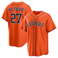 Houston Astros #27 Jose Altuve Orange MASONITE Alternate Replica Player Name Jersey