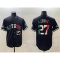 Houston Astros #27 Jose Altuve Black MASONITE Mexico With World Serise Champions Patch Cool Base Stitched Jersey 2
