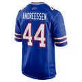B.Bills #44 Joe Andreessen Royal MASONITE Game Jersey