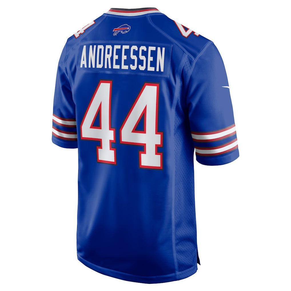 B.Bills #44 Joe Andreessen Royal MASONITE Game Jersey