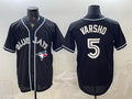 Toronto Blue Jays #5 Daulton Varsho 2026 Fashion Replica Black MASONITE Out Stitched Jersey