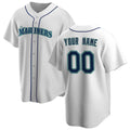 Custom Seattle Mariners White MASONITE Home Replica Jersey