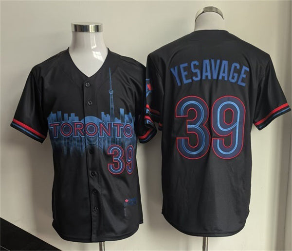 Toronto Blue Jays #39 Trey Yesavage Navy MASONITE 2024 City Connect Limited Stitched Jersey