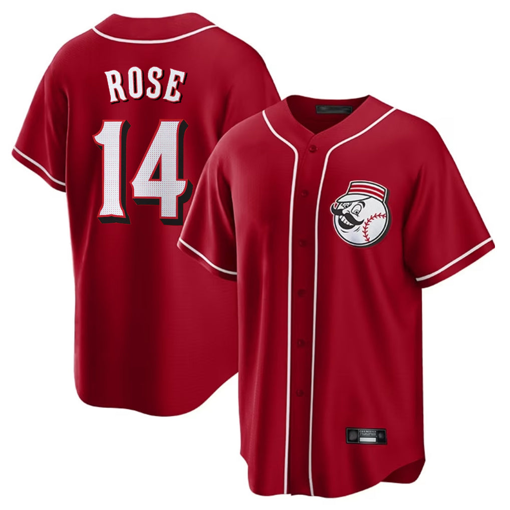 Cincinnati Reds #14 Pete Rose Player Red MASONITE Home Game Stitched Jerseys