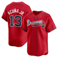 Atlanta Braves #13 Ronald Acuna Jr Red MASONITE Alternate Limited Player Jersey
