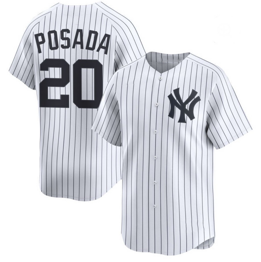 New York Yankees #20 Jorge Posada White MASONITE Cool Base Stitched Jersey