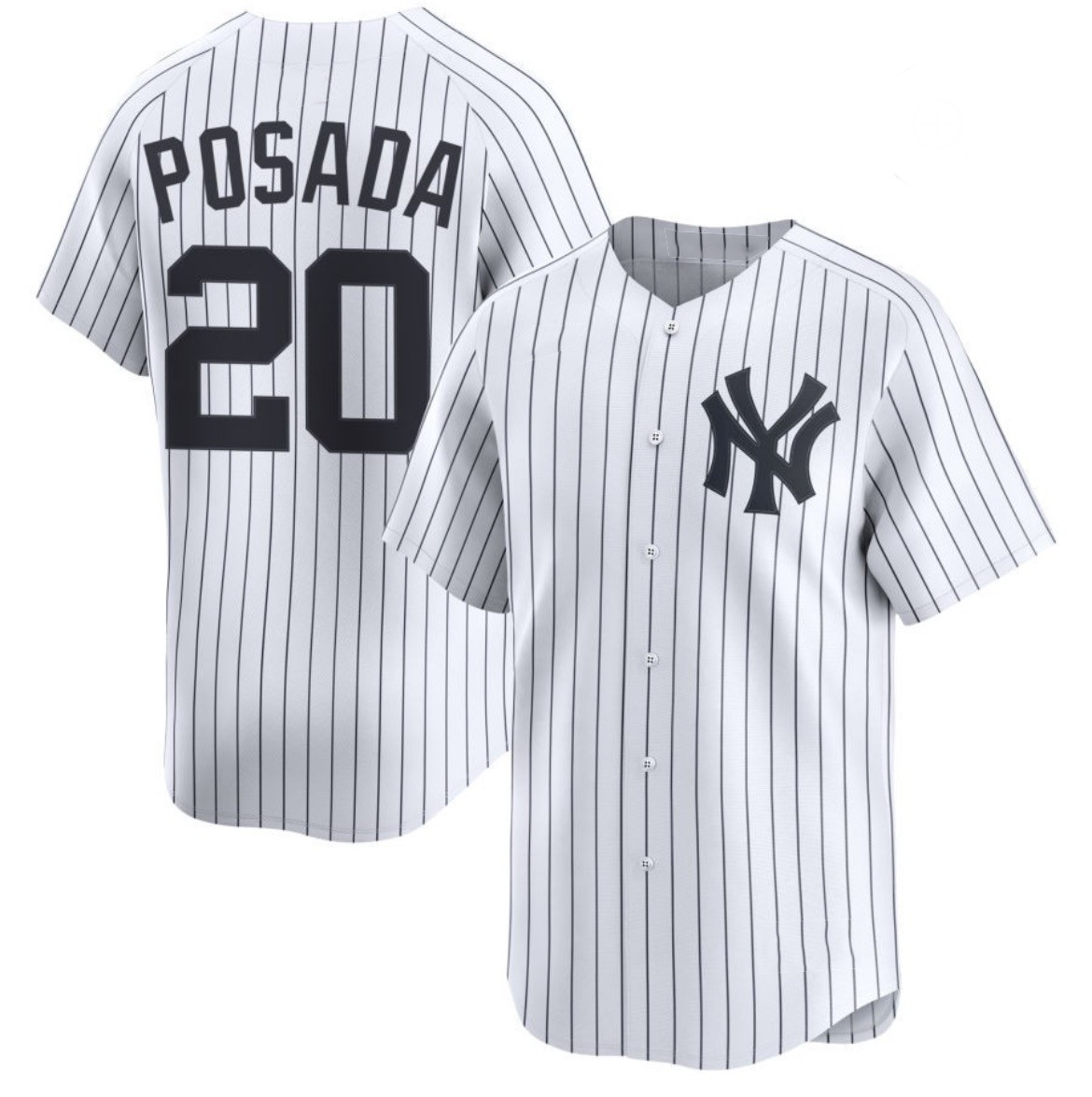 New York Yankees #20 Jorge Posada White MASONITE Cool Base Stitched Jersey