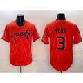 Houston Astros #3 Jeremy Pena Orange MASONITE 2025 City Connect With Texas Patch Limited Stitched Jersey
