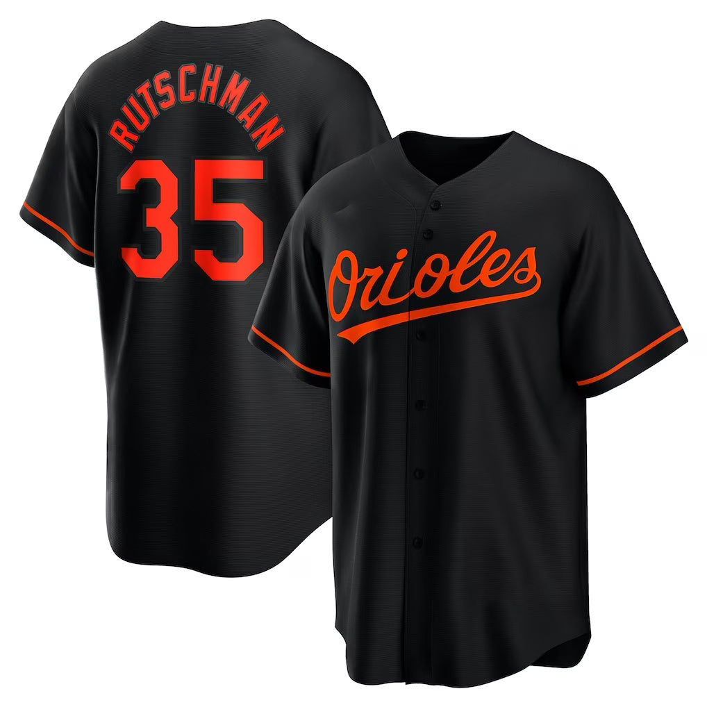 Baltimore Orioles #35 Adley Rutschman Black MASONITE Alternate Replica Player Jersey