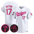 Los Angeles Dodgers #17 Shohei Ohtani White MASONITE 2026 Mother¡¯s Day Vapor Premier Limited Stitched Jersey