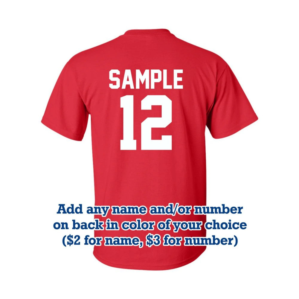 Custom Men's Sports Team T-Shirt with Your Custom Text T-shirts Short Sleeved Top