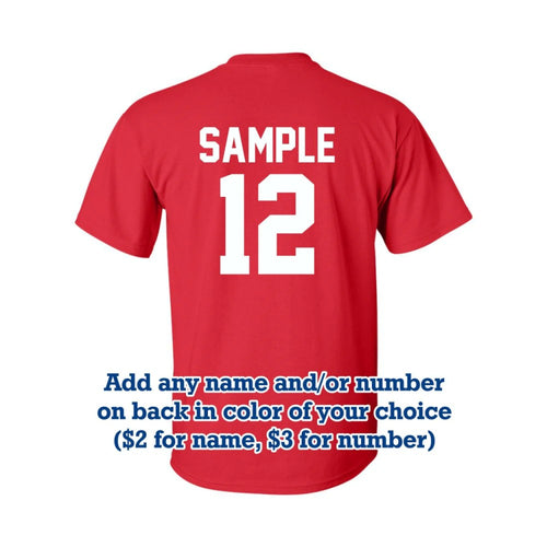 Custom Men's Sports Team T-Shirt with Your Custom Text T-shirts Short Sleeved Top